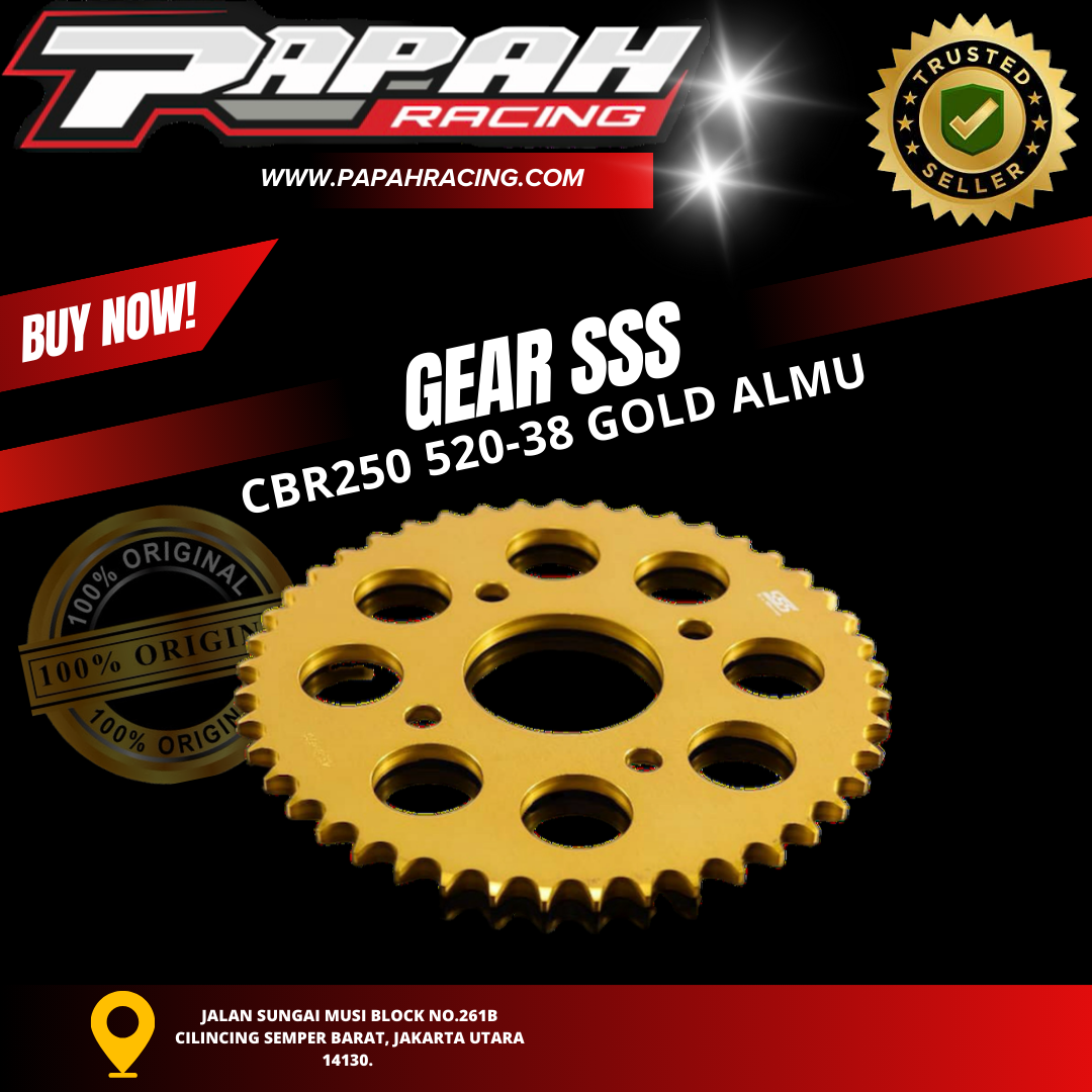 GEAR SSS CBR250 520-38 GOLD ALMU